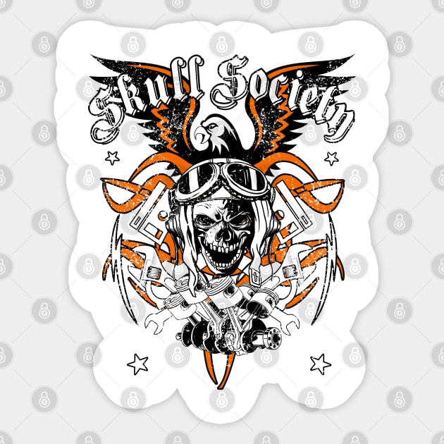 Skull Society Sticker by BC- One- Shop